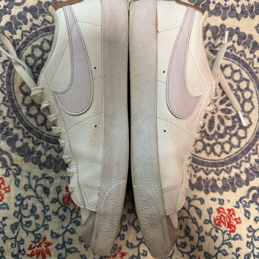 Women's White and Purple Sneakers